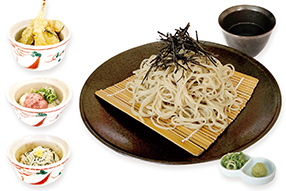 稲庭ざるうどん又は更科ざるそばと選べるミニ丼