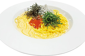 しらすと明太子のクリームパスタ